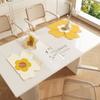 Mantel Semipermeable de Mesa con Diseño de Flores y Plantas 2025 Nueva Entrada Lujo Sensación de Alta Gama Impermeable y a Prueba de Aceite PVC Mantel para Mesa de Café