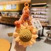 Llavero Colgante de Flor de Girasol de Peluche de Dibujos Animados Feliz Día del Maestro Regalo Creativo para Maestro Colgante Naranja