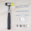 Para suministro transfronterizo, 120 juegos de broches metálicos de cobre tipo presión 633 de cuatro colores de 12,5 mm con kit de herramientas de instalación