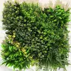 Parede de plantas artificiais parede de fundo de plantas verdes decoração de parede grade de casamento flor artificial de plástico empresa parede de imagem de paisagismo de shopping