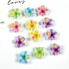 Accesorios de resina de flor translúcida brillante simulada para joyería DIY, pegamento de crema hecho a mano, zapatos con agujeros, pasadores para el cabello y accesorios para el cabello