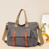 Bolso tote cruzado de tela nuevo para mujer, gran capacidad, equipaje, mochila escolar, mochila casual de viaje, estilo europeo, bolso de hombro retro