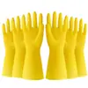 Guantes Domésticos de Goma Uso Doméstico Lavandería Limpieza Guantes Resistentes al Desgaste Antideslizantes Color Piel de Vaca de Alta Densidad Impermeable Guantes para Lavar Platos
