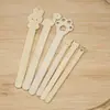 Ventas directas del fabricante: palitos de helado de forma irregular, palitos de bambú, palitos creativos desechables con forma de caricatura redonda para paletas, al por mayor