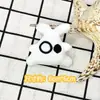 Accesorios de Peluche de Dibujos Animados Semiestéreo Hechos a Mano Bricolaje Ojos de Máquina Forma de Conejo Lindos para Pareja Algodón Negro y Blanco Broche