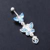 Fornecedor Fabricante Atacado Joias para Piercing Corporal Mais Vendidas Anel de Umbigo com Laço Diamante Europeu e Americano Prego de Umbigo