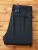 Pantalones de hombre de algodón peinado de sarga cepillada, gruesos y cálidos para otoño/invierno, de alta gama, ligeros y lujosos, corte recto, holgado, estilo business casual