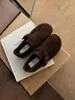 Zapatos de mujer, suela plana simple, hebilla de moda, estilo retro, nuevos mocasines slip-on 2026, mules casuales