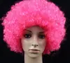 Venta Directa de Fábrica Peluca Afro para Fiesta de Disfraces, Payaso Divertido de Pelo Corto Multicolor para Fans