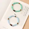 Flor de Ramo Intervalo Maré Nacional Pequeno Fresco Estilo Multi-Tesouro Pulseira de Pedra Olho de Gato Pulseira de Sândalo Estilo Chinês Presente Versátil para Namorada Presente para Melhor Amiga