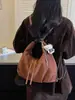 Bolso tote de ante de gran capacidad, nuevo modelo 2026, bolso de hombro versátil vintage de alta gama, bolso cruzado casual estilo coreano