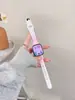 Adequado para Apple Watch Gerações 1-12/Ultra3/Se3 Cintura Pequena Pulseira de Relógio de Silicone com Bolinhas Gradiente