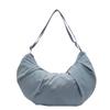 Nueva Bolsa de Dumpling de Tela de Nailon de Gran Capacidad para Mujer, Bolsa de Algodón Suave y Encerado, Bolso de Hombro Cruzado, Bolsa Nube Artística de Moda
