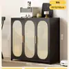Armario de almacenamiento integrado de pared para comedor, armario de almacenamiento diverso para sala de estar, armario de cocina, gabinete de té de estilo crema para dormitorio