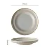 Vajilla de Alto Valor con Patrón de Líneas Esmaltadas en Horno Vintage para Restaurantes y Hoteles, Platos de Postre de Exhibición Personalizados, Platos para Bistec y Platos de Cena para Uso Doméstico