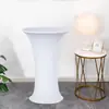 Capa de Mesa Alta Cor Sólida Transfronteiriça Toalha de Mesa para Banquete de Bar Capa de Mesa Redonda para Coquetel Toalha de Mesa Branca Elástica Resistente ao Desgaste