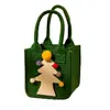 Bolsa de Fieltro Navideña Estilo Tiktok Transfronteriza, Bolso de Mano de Fieltro Creativo para Regalo de Nochebuena para Niños