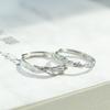 Nuevo anillo de pareja con forro de plata esterlina S925. Un par de anillos de apertura ajustables con diseño de nicho para hombres y mujeres. Venta al por mayor.