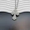 Colar Pingente de Cruz com Diamantes para Decoração Religiosa Hip-hop Transfronteiriça Europeia e Americana Pingente para Interior de Carro