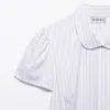 2026 Estilo Europeu e Americano Transfronteiriço Aliexpress Venda Quente Moda Xadrez Bolso Solto Listrado Popeline Camisa