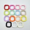 Cierre Cuadrado de Resorte Colorido Anillo de Resorte Cuadrado Pintado Abierto Accesorios para Llaveros de Joyería DIY Anillo de Conexión de Aleación