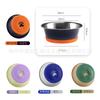 Tazón para Mascotas de Color Contrastante Engrosado Venta al por Mayor Perro Grande Base de Silicona Tazón de Comida para Perros Bebedero para Gatos Antideslizante Acero Inoxidable Tazón para Perros
