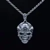 Nuevo Colgante de Plata de Ley S925 Calavera Simple Moderno Personalidad Versátil Colgante Hip-hop hiphop Estilo Europeo y Americano Red