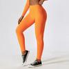 Traje de Ropa de Yoga Tejido de Punto sin Costuras Europeo y Americano Transfronterizo de Hilo Acanalado de Manga Larga y Chaleco Pantalones Ropa Deportiva para Fitness Yoga para Mujer