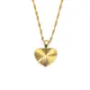 Colar Feminino Ins Francês Nicho Moda Retrô Estrela e Lua Coração Titânio Aço 18K Zircônia Incrustada Pingente Atacado
