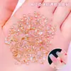 Arte de Unha Revestimento Colorido Fundo Transparente Zircônia Pequena Diamante de Unha Estilo Mini Fada Gelo Transparente Zircônia Super Brilhante Decoração de Unha