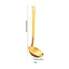 Conjunto de Espátula e Colher de Sopa Banhado a Ouro em Aço Inoxidável Transfronteiriço para Cozinha Doméstica, Conjunto Espessado de Colher de Servir e Escumadeira