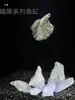 Acuario de Cristal Pequeño Ultra Transparente para Escritorio con Luces, Regalo de Cumpleaños Creativo, Tanque Cuadrado Pequeño