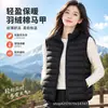 Chaleco ligero de algodón con cuello mao básico para mujer, otoño e invierno, chaqueta de algodón sin mangas con cremallera, prenda exterior para mujer, adecuada para superponer, suministro al por mayor