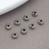 Ábaco de Acero Inoxidable Cuentas de Platillo Volador Cuentas Curvas Cuentas Espaciadoras Chapadas en Oro al Vacío Cuentas de Posicionamiento Pulsera DIY Collar Accesorios de Joyería
