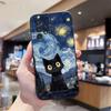 Adecuado para Samsung S25Ultra Funda de Teléfono Móvil S26 Cielo Estrellado A16 Gato A72 Funda Protectora S24 Carcasa Blanda Tpu Negro A90