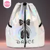 Nova Bolsa Dança Laser Mochila Infantil Dança Latina Dança Chinesa Bolsa de Armazenamento para Fantasia Bolsa de Dança para Meninas Bolsa com Cordão