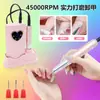 Nuevo Pulidor de Uñas Portátil con Taza Hueca, 45000 RPM, Máquina Profesional Silenciosa para Eliminar y Pulir Uñas para Eliminar Piel Muerta