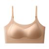 Chaleco deportivo minimalista con copas fijas y sin tirantes para mujer, ropa interior sin marcas, con lijado en forma de U, base interior