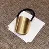 Goma para coleta de pelo con nudo de cuerda de oro claro estilo europeo y americano, Banda para el pelo geométrica minimalista de aleación transfronteriza, estilo cool