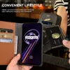 Capa Flip de Couro Genuíno com Porta-Cartões e Suporte Anti-Queda para Realme 9/10/11/12 Pro/Pro+