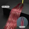 Extensiones de Cabello de Hilo Dorado Brillante Láser Multicolor para Fiesta de Festival de Música Trenzado DIY Mechones de Colores Accesorios de Peluca Transfronterizos
