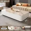 Mesa de Centro de Piedra Sinterizada Mueble de TV sin Montaje con Cajones Mesa de Té de Pie para el Hogar Mesa de Té para Apartamento Pequeño Mesa de Centro de Lujo Ligero para Sala de Estar