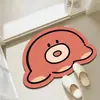 Alfombra de Piso Absorbente de Secado Rápido de Dibujos Animados para Baño Suave de Lodo Diatomeas Alfombra Irregular para Puerta Entrada de Inodoro Alfombra de Piso Resistente al Desgaste Antideslizante