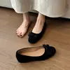 Zapatos Planos de Mujer Estilo Francés 2026 con Lazo de Charol, Punta Cuadrada Baja, Suela Suave, Zapatos Mary Jane, Versátiles para el Trabajo