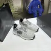 Zapatillas de Corredor Estilo Chanel Transfronterizas en Stock 2025 Nuevas de Malla con Aumento de Altura Suela Gruesa Blancas y Negras Panda