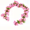Enredaderas artificiales de flor de cerezo para decoraciones de bodas al aire libre, flores artificiales de plástico para uso en interiores, adecuadas para cubrir conductos de aire acondicionado y crear escenas decorativas en techos