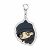 Mercancía de figuras de anime: Llavero acrílico de Detective Conan, Colgante transparente de mochila escolar de Ran Mouri