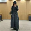 Conjunto de moda para mujer hecho a medida, nueva colección otoño 2026, diseño elegante con camiseta de cintura de corbata y pantalones casuales de pierna ancha