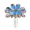 Escultura Grande de Flor Hueca de Acero Inoxidable Flor de Rosa Metálica Iluminación de Arte de Hierro Flor de Loto Adorno de Paisaje Exterior