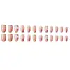 Puntas para Uñas Artísticas 3D de Flor de Mariposa Color Nude, Uñas Postizas Terminadas Populares al por Mayor, Uñas de Presión Estilo Fresco Más Vendidas